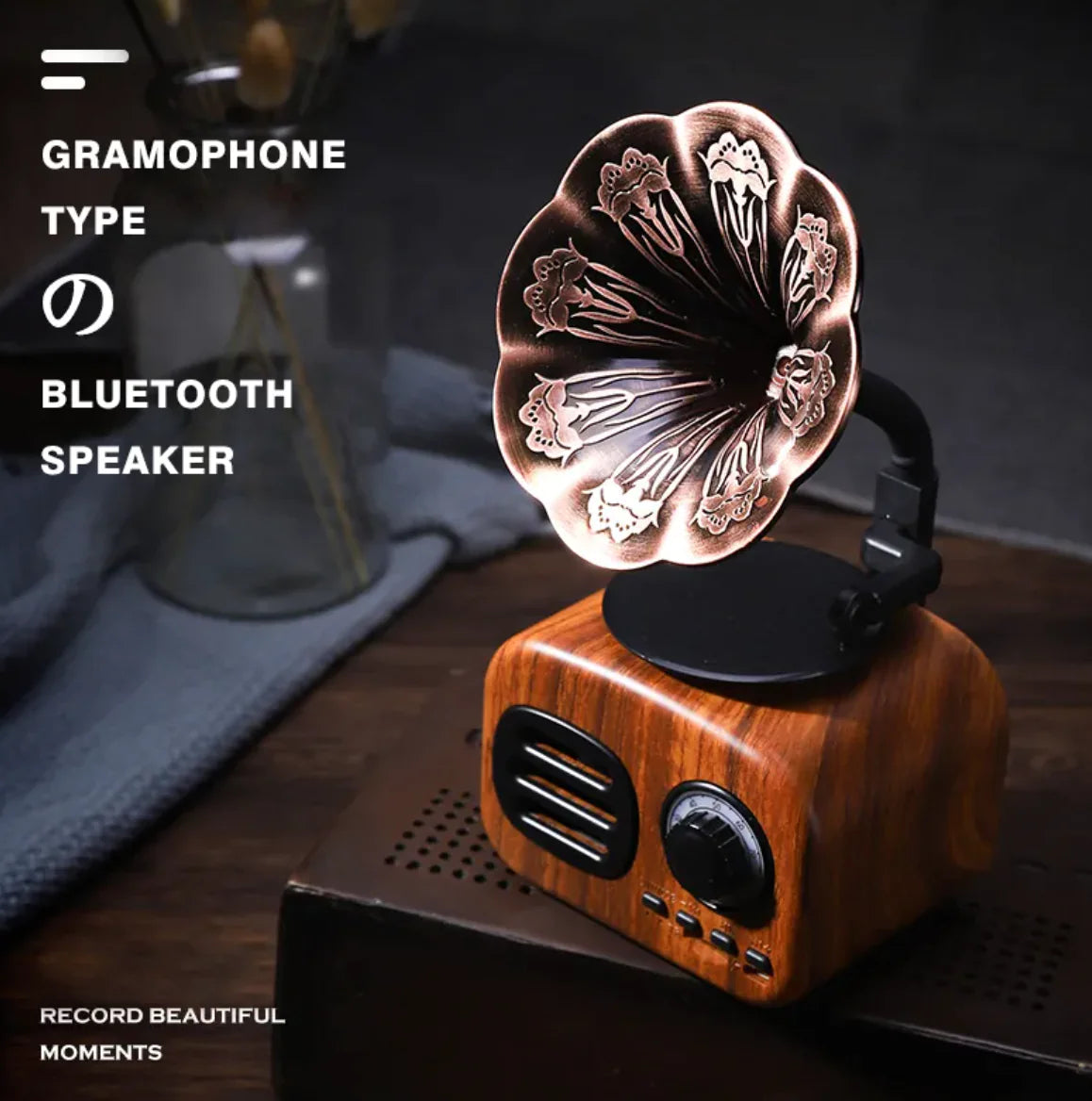 Retro Bluetooth Phonograph Speaker