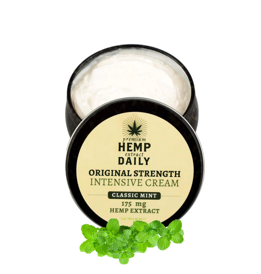 Hemp Daily Intensive Cream | Hemp Cream with Essential Oils | Vegan Organic Ingredients | 5.0 Ounces (Classic Mint)
